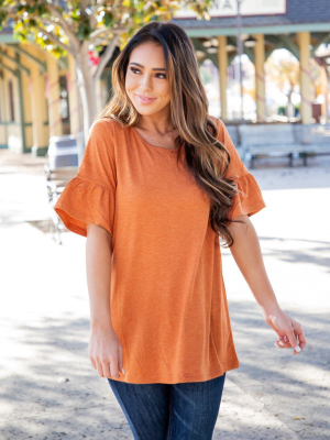 Solid Brooklyn  Top - Clay Orange