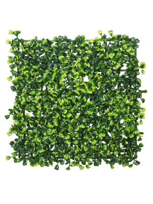 Vickerman 10" Artificial Green Square Boxwood Matt, 4 Per Pack.