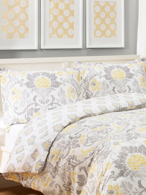 Gray Rayna Reversible Comforter Set - Marble Hill