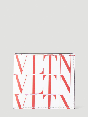 Valentino All Over Vltn Bi-fold Wallet