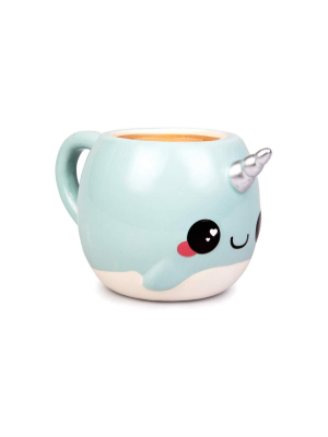 Se7en20 Glitter Galaxy Nizzle The Narwhal 18oz Ceramic Molded Mug