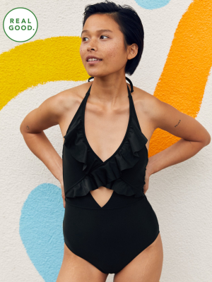 Aerie Ruffle One Piece Swimsuit