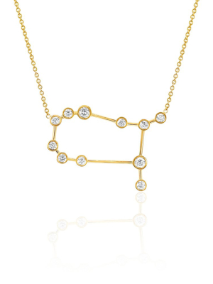 Diamond Gemini Constellation Necklace