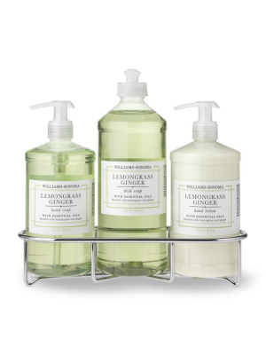 Williams Sonoma Lemongrass Ginger Hand Soap & Lotion, Classic 4-piece Set