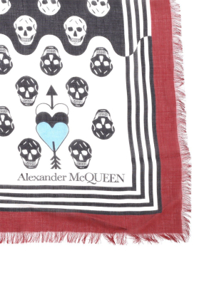 Alexander Mcqueen Skull Printed Biker Scarf