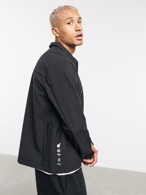 Puma X The Hundreds Logo Chore Jacket In Black