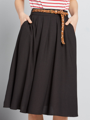 Breathtaking Tiger Lilies Midi Skirt