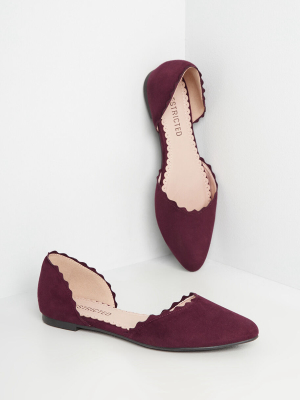 Scalloped And Scholastic D'orsay Flat