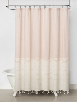 Wide Band Ombre Shower Curtain Copper - Hearth & Hand™ With Magnolia