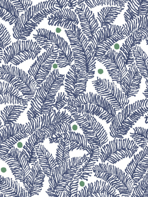 Athina Fern Wallpaper In Navy From The Pacifica Collection By Brewster Home Fashions