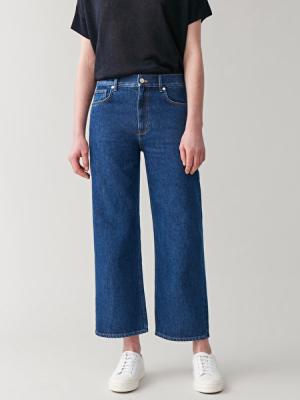 High-waisted Straight Jeans
