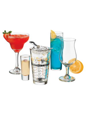 Libbey Bar In A Box 18pc Assorted Shaker And Cocktail Glasses