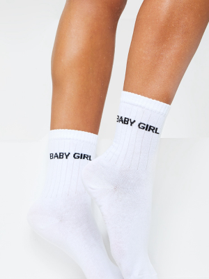 Babygirl Print Ankle Socks