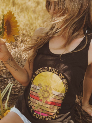 Be A Sunflower Racerback Tank