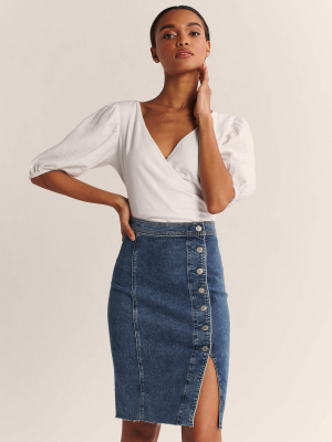 Denim Midi Skirt