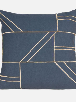 Roslyn Square Pillow Set Navy Canvas