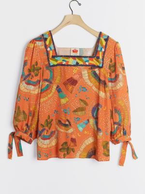 Farm Rio Bindi Embroidered Blouse