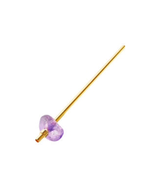 Amethyst Crystals For Humanity Yellow Gold Straw