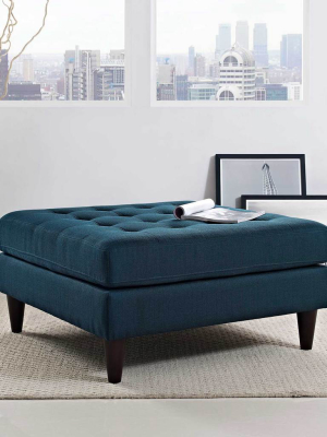 Era Upholstered Fabric Ottoman Azure