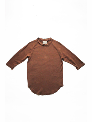 Espresso Brown 3/4 Sleeve Raglan Tee