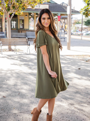 The Gabriella Dress - Olive