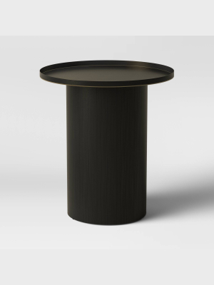 Burnaby Round Drum End Table Black - Project 62™