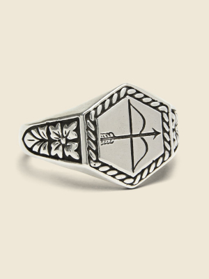 Bow & Arrow Ring - Silver