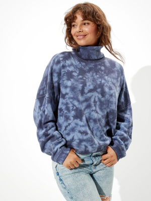 Ae Fleece Cropped Mock Neck Sweatshirt