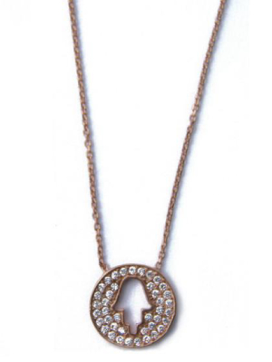 Hamsa Necklace, Rose Gold