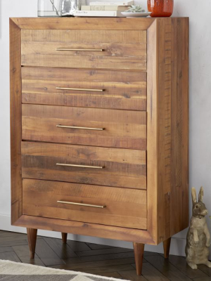 Alexa Reclaimed Wood 5-drawer Dresser - Honey