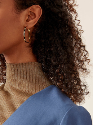 Night Sky 18k Gold, Diamond And Enamel Hoop Earrings