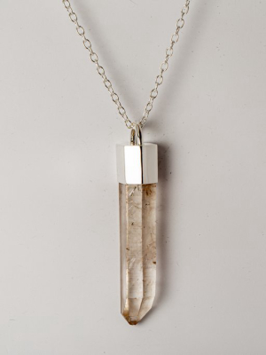 Talisman Necklace Piece Unique (extra Large Lemurian Quartz, Pa+lem)