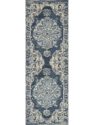 Dark Blue/ Dark Blue Mika Rug