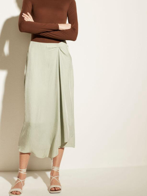 Vince Handkerchief Drape Skirt Celery