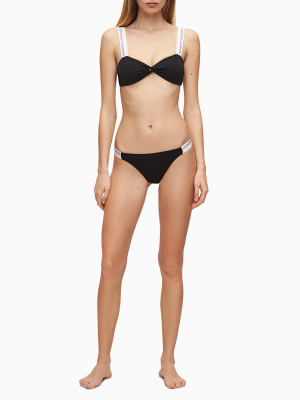 Ck Logo Twist Bandeau Top