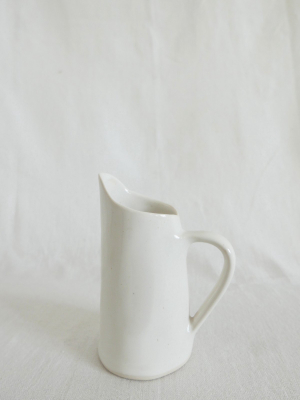 Mervyn Gers Milk Jug In White Glaze