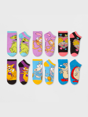 Women's Nickelodeon 6pk Low Cut Socks - Assorted Colors One Size