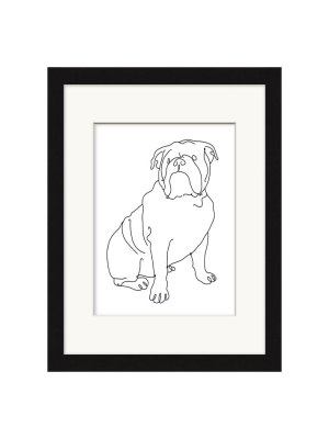 Dog Outline - Bulldog