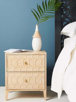 Textured Trellis Nightstand