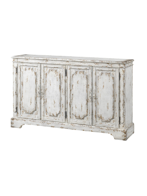 Olivia Aged 4 Door Sideboard Cream - Treasure Trove Accents