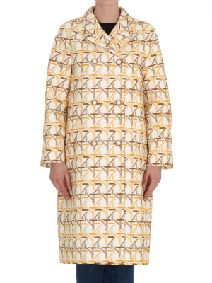 Tory Burch Embroidered Peacoat