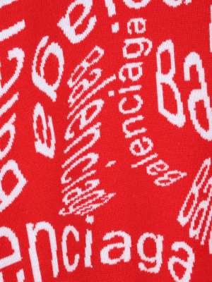 Balenciaga Wave Logo Turtleneck Sweater