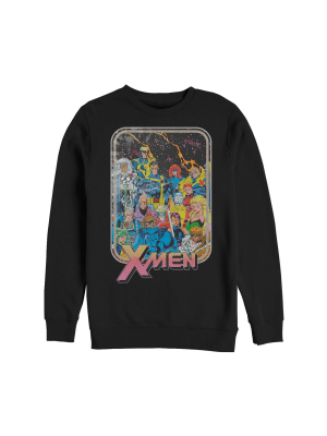 Men's Marvel X-men Retro Character Card Sweatshirt