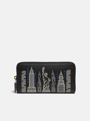 Accordion Zip Wallet With Stardust City Skyline...