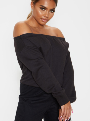 Black Bardot Sweater