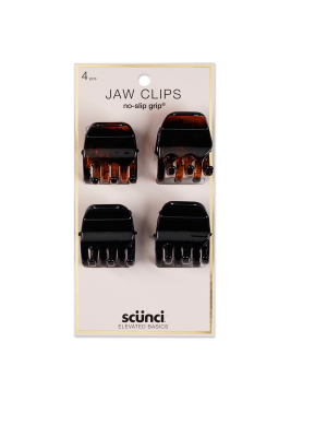 Conair Scunci 3cm No Slip Jaw Clips - 4pk