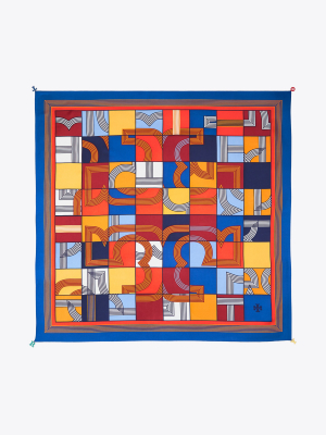 Cube Logo Silk Square Scarf