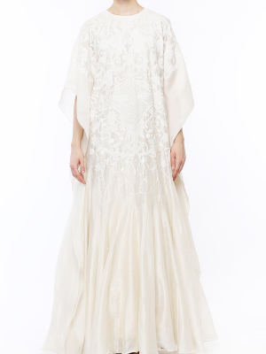 Panelled Floor-length Embroidered Kaftan