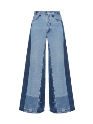 Reworked Patchwork Wide Jeans