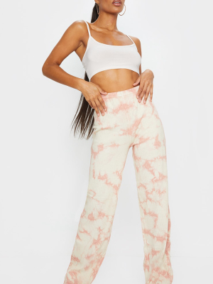 Stone Tie Dye Ribbed Wide Leg Pants